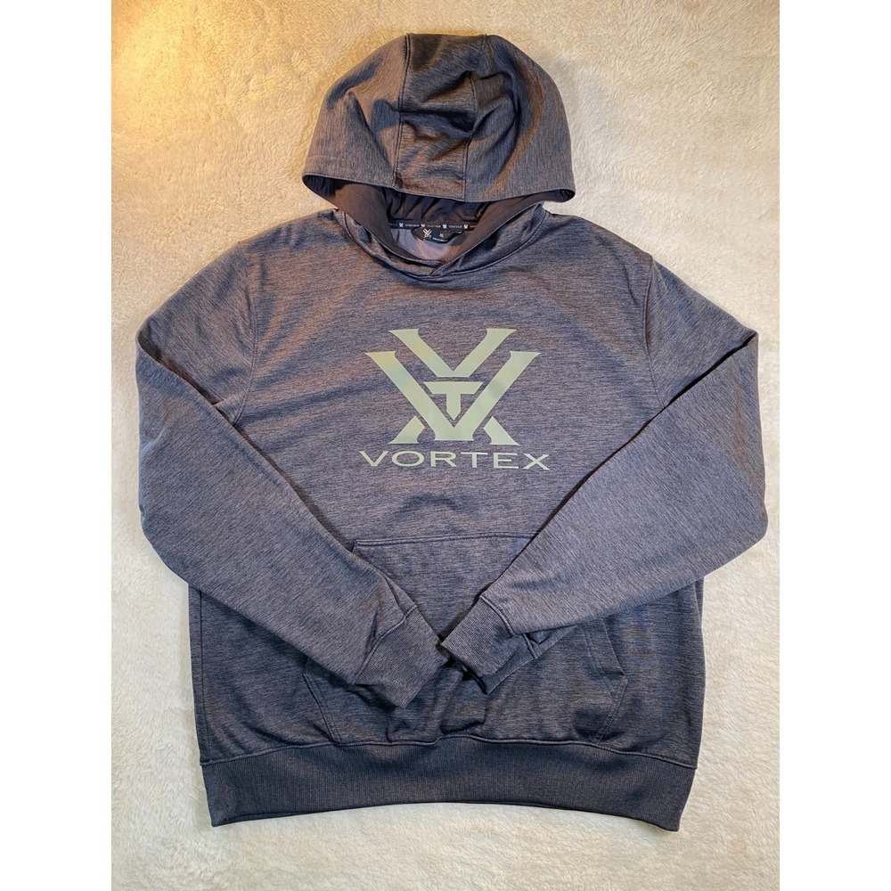 VORTEX Men's Core Logo Performance Gray Hoodie Size XL